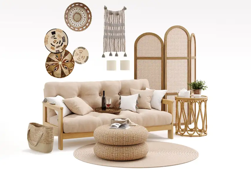 模漾网-16P-家居椅子毛毯家具摆设室内沙发组合-模型合集