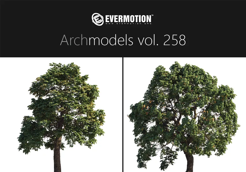 模漾网-120P-绿植植物秋季季树木灌木-模型合集