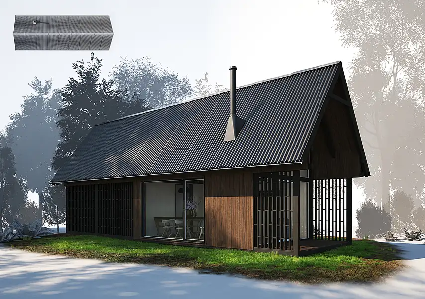 模漾网-1P-欧式别墅-木屋别墅木屋建筑模型-09 wooden villa