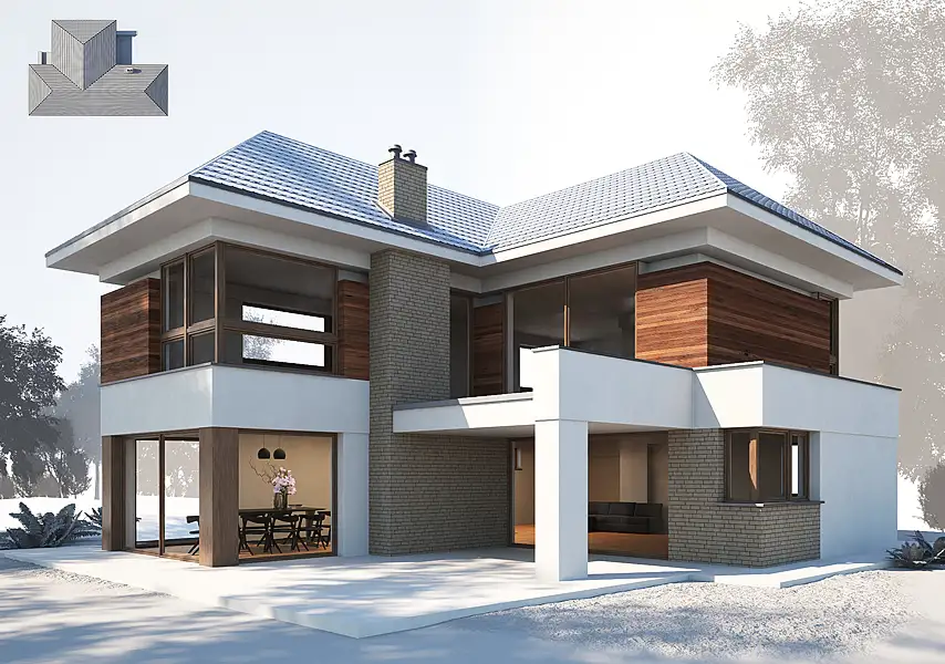 模漾网-1P-房屋建筑-两层别墅现代建筑模型-17 building