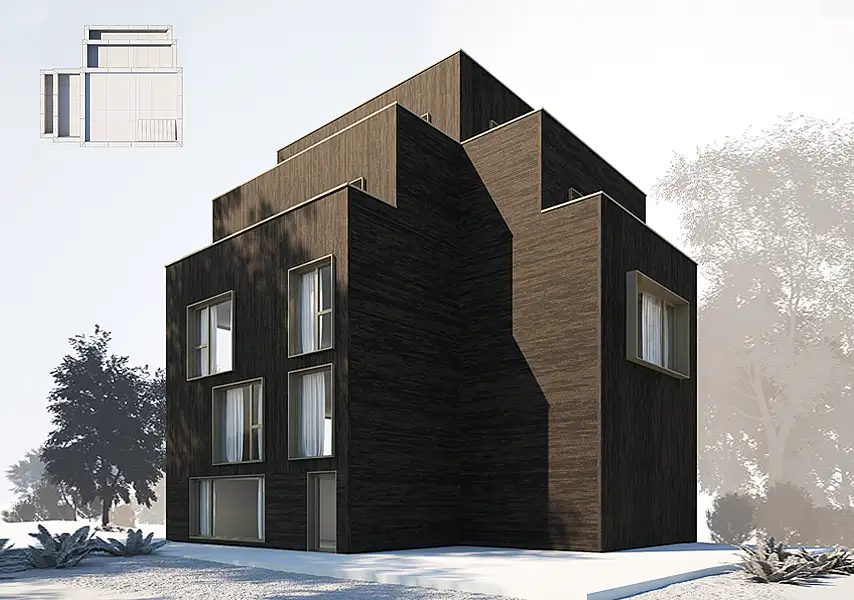 模漾网-1P-别墅建筑-房屋别墅欧式现代建筑模型-29 building