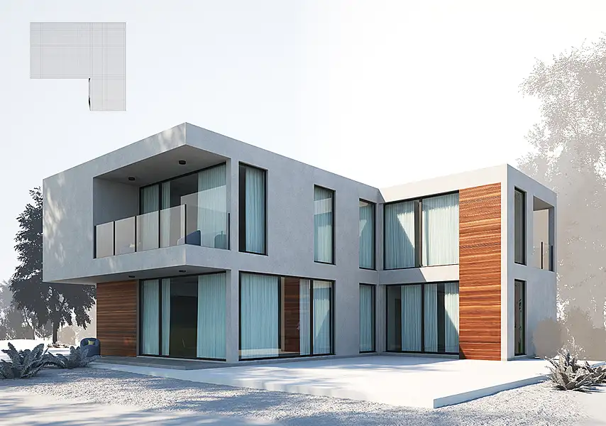 模漾网-1P-别墅建筑-房屋别墅欧式现代建筑模型-30 building