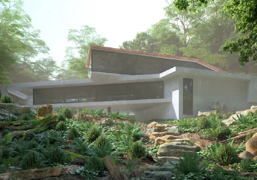 模漾网-56P-岩石枯木青苔树桩原始森林植物植被-模型合集