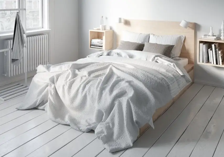 模漾网-32P-居室单人床床单裤子卧室床褥被套双人床-模型合集