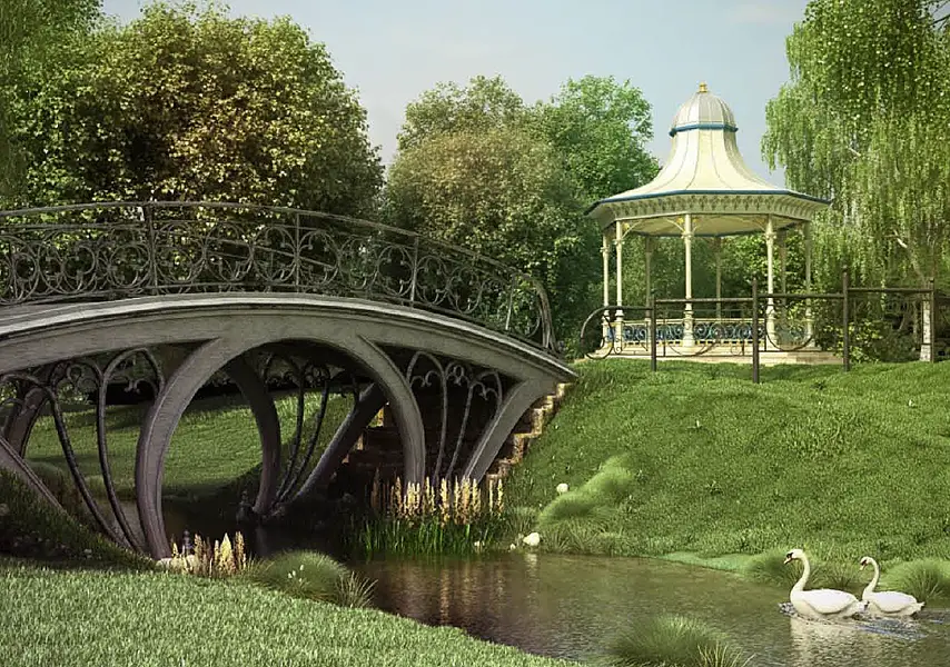 模漾网-51P-栏杆围栏景观亭台楼台阁过道阳台-模型合集