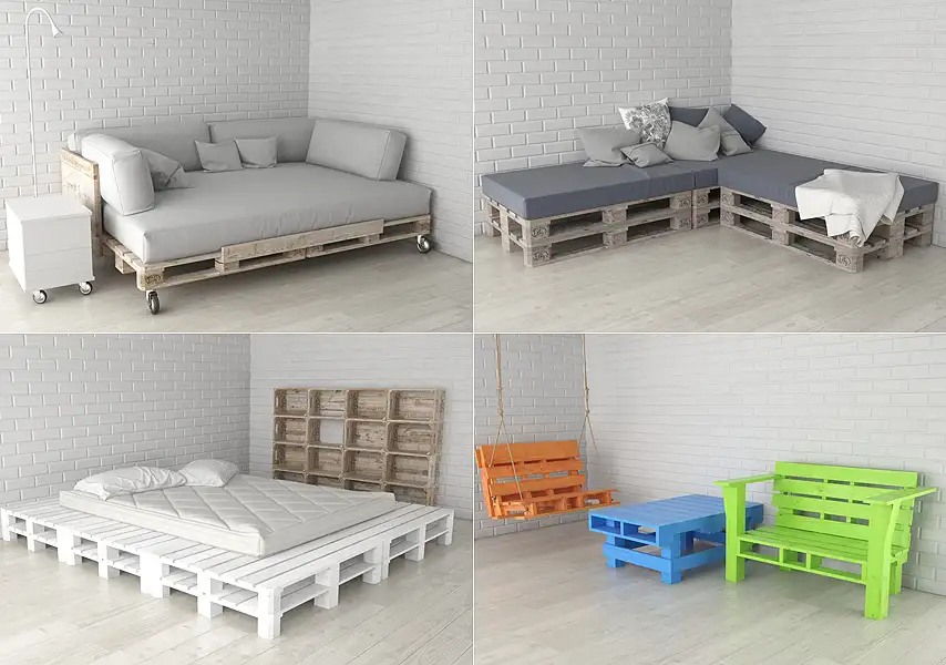 模漾网-32P-室内场景家具沙发床墙壁装饰收纳-模型合集