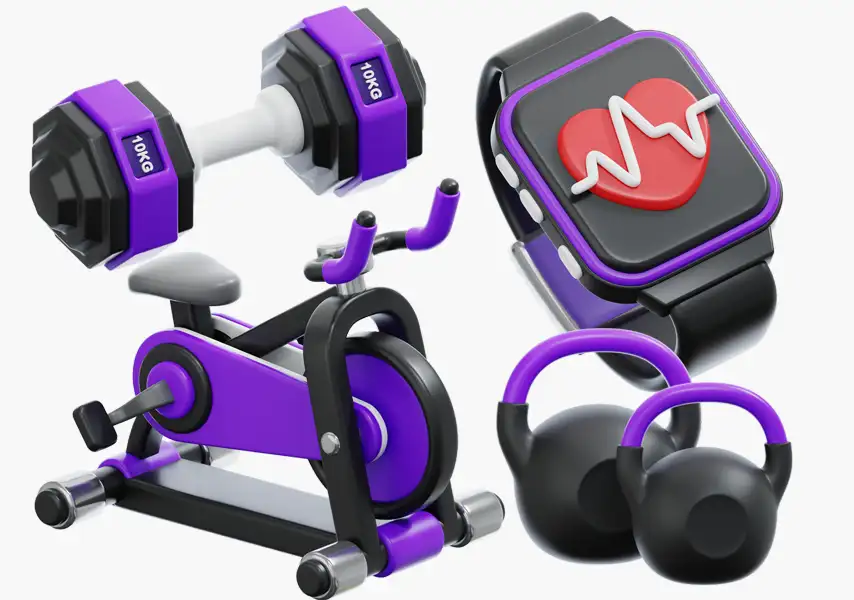 模漾网-15P-健身有氧健身器材-3D模型-3D Icon Pack