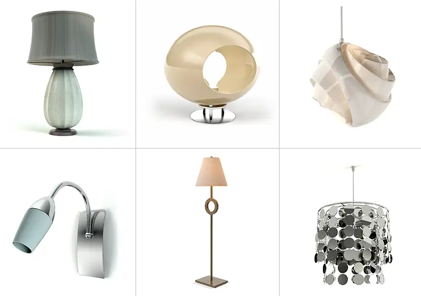 模漾网-113P-灯具吊灯壁灯台灯装饰灯-模型合集