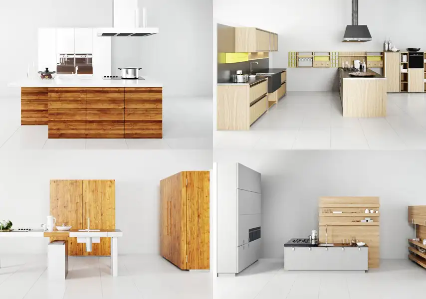 模漾网-40P-厨房厨台厨柜场景-模型合集