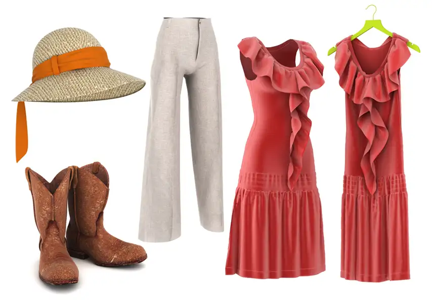 模漾网-82P-牛仔裤男鞋女鞋服饰衣物衣服鞋帽裙子高跟鞋T恤衫-模型合集