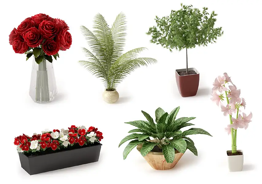模漾网-65P-室内盆栽绿植花卉植物绿化客厅摆件-模型合集
