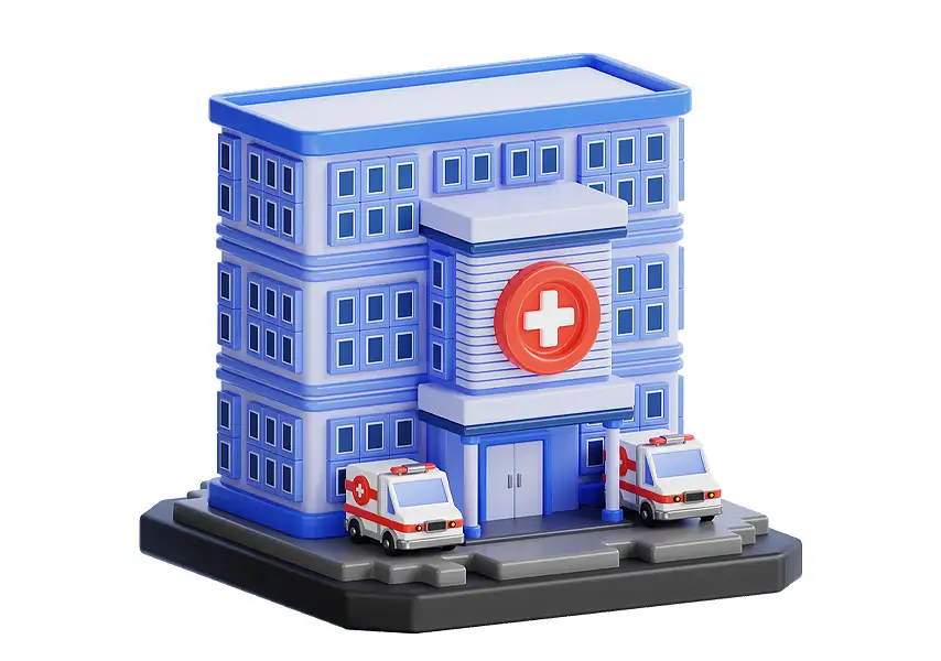 模漾网-1P-卡通建筑图标-医院-模型-Hospital-Building