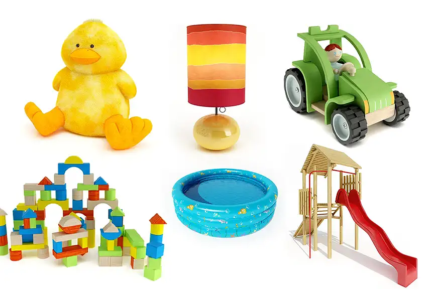 模漾网-66P-毛绒玩具积木台灯秋千滑滑梯桌椅-模型合集