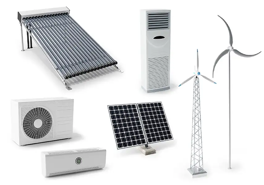 模漾网-60P-太阳能-设备光伏板空调风能发电风车发电机发电站-模型合集