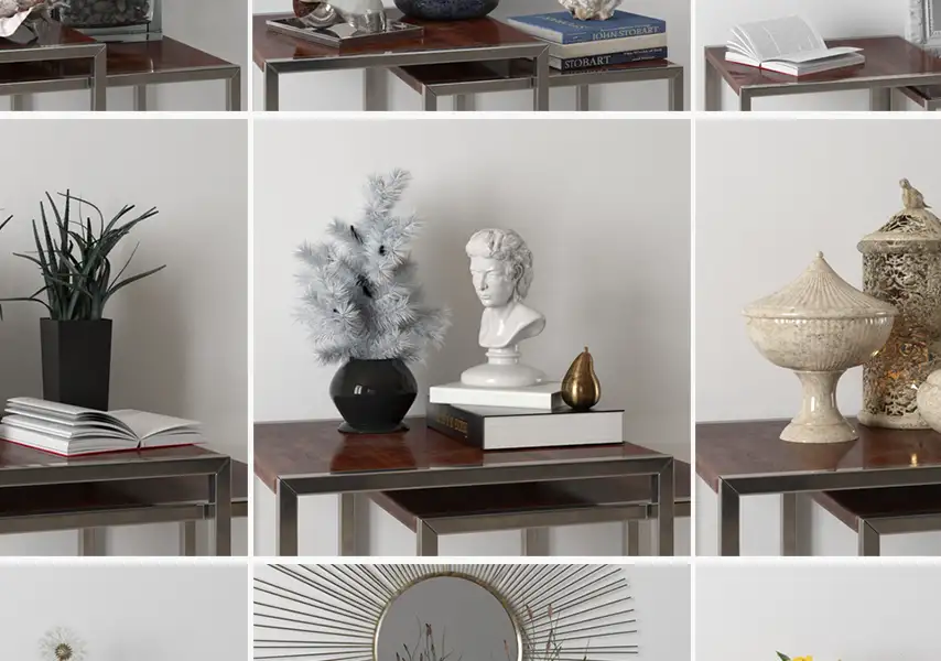 模漾网-44P-盆栽艺术品艺术装饰品干花枯枝房间桌面摆放-模型合集