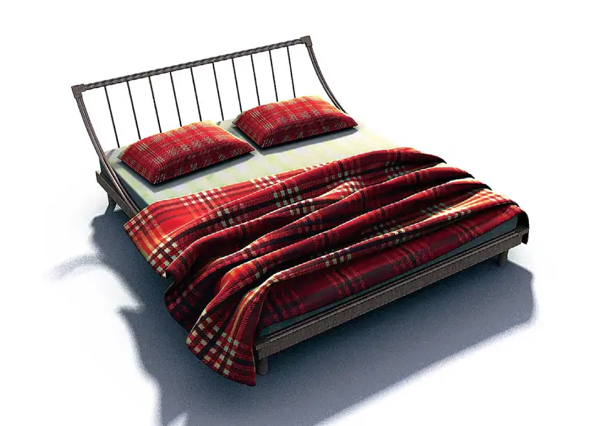 模漾网-118P-现代居家床具枕头被子婴儿床高低床-模型合集