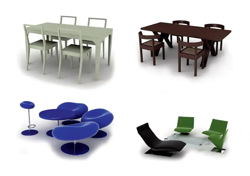 模漾网-141P-客厅沙发茶几餐桌椅子-模型合集