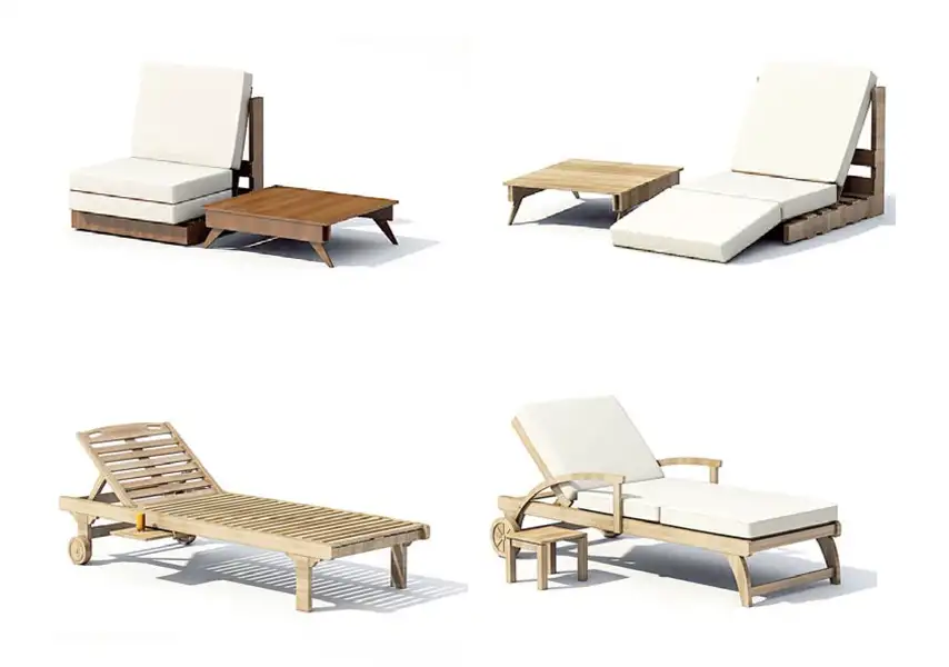 模漾网-109P-庭园设施庭院休闲沙发躺椅组合-模型合集