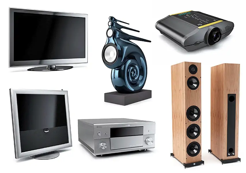 模漾网-50P-电脑显示屏音响设备投影仪播放器家庭影院-模型合集