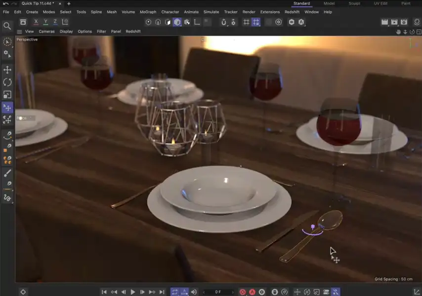 模漾网-Cinema 4D官方教程-在 Cinema 4D 中放置对象时如何避免碰撞?