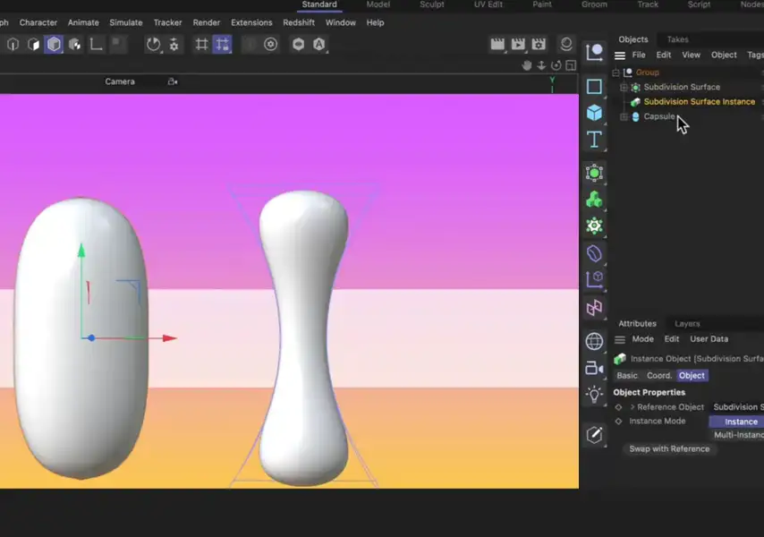 模漾网-Cinema 4D官方教程-如何在 Cinema 4D 中创建新对象作为父对象或子对象?