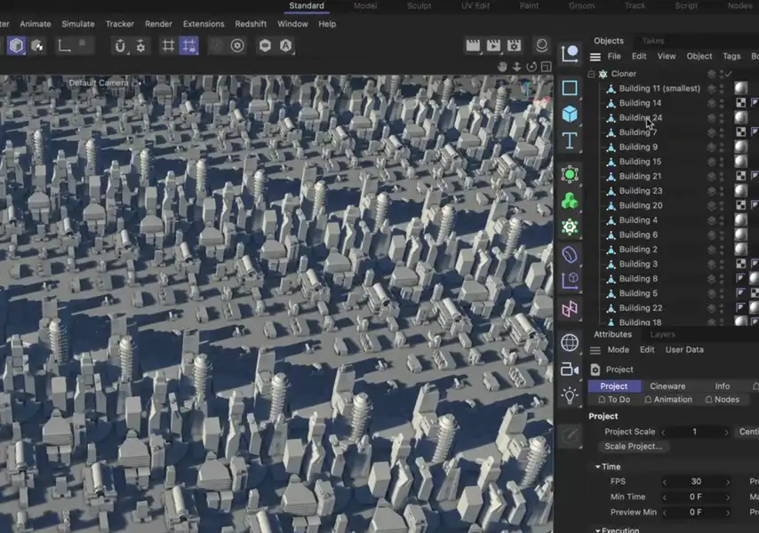 模漾网-Cinema 4D官方教程-如何根据 Cinema 4D 中的权重在程序上交换 MoGraph 克隆?