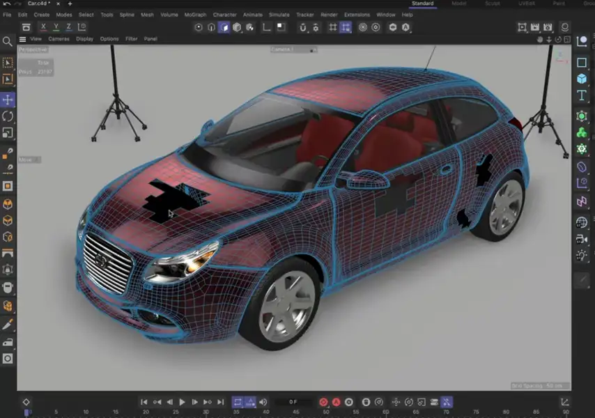 模漾网-Cinema 4D官方教程-如何在 Cinema 4D 中使用网格封闭多边形孔?