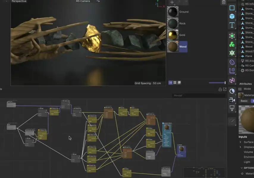 模漾网-Cinema 4D官方教程-如何在 Cinema 4D 的节点编辑器中重新布线？