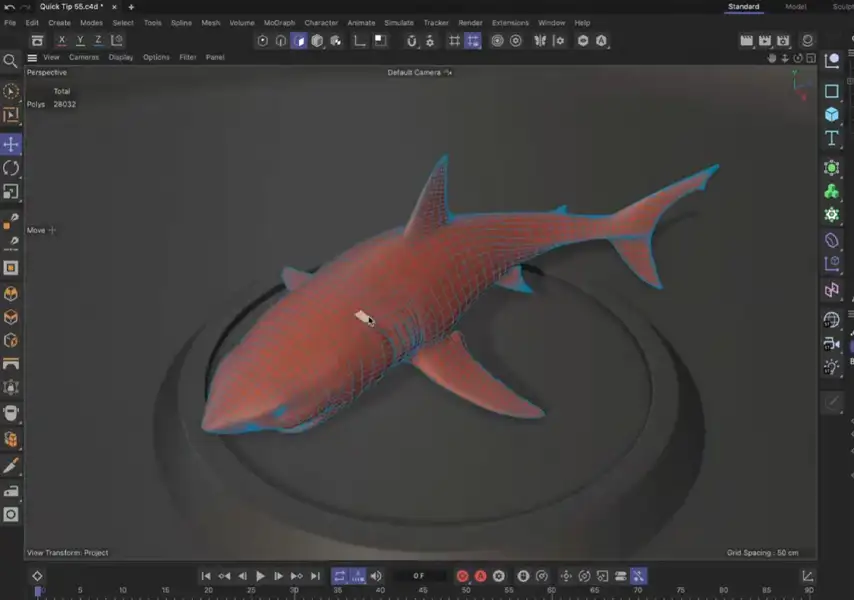 模漾网-Cinema 4D官方教程-如何在Cinema 4D中使用基于拓扑的对称性？