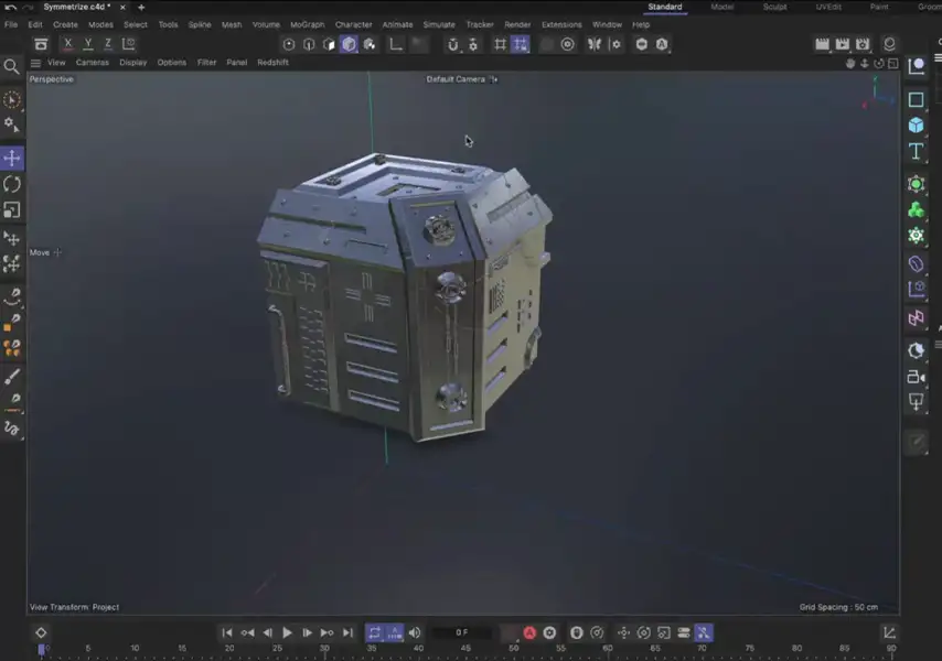 模漾网-Cinema 4D官方教程-如何在Cinema 4D中对称几何图形？