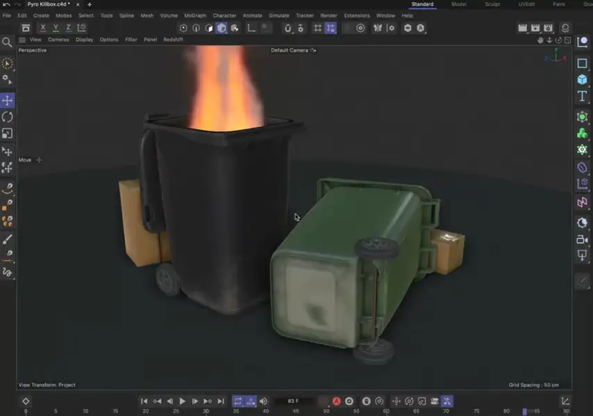 模漾网-Cinema 4D官方教程-如何在Cinema 4D中为Pyro创建一个杀死箱killbox？