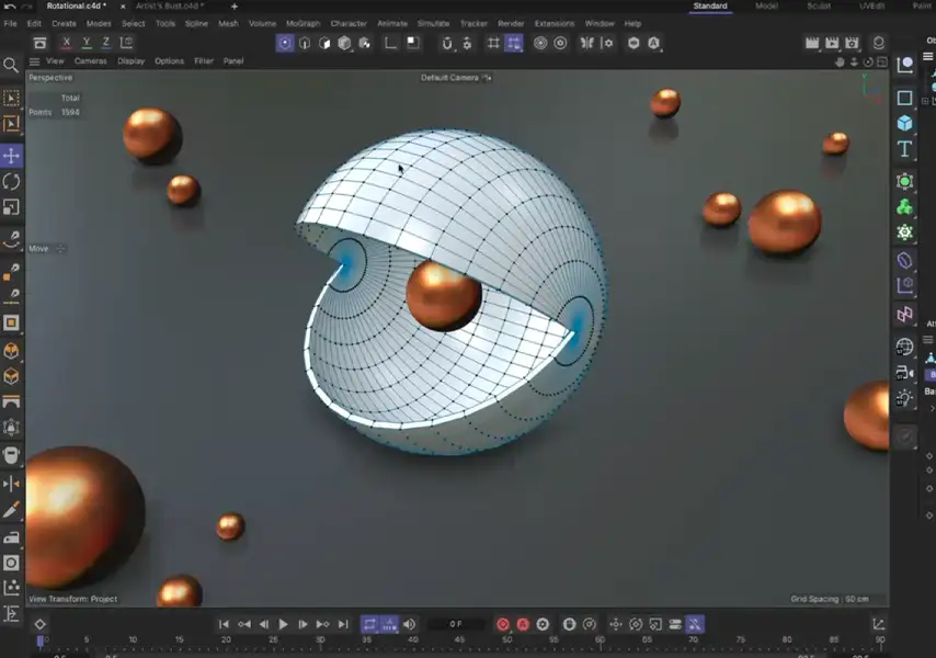 模漾网-Cinema 4D官方教程-如何在Cinema 4D中创建旋转变形?