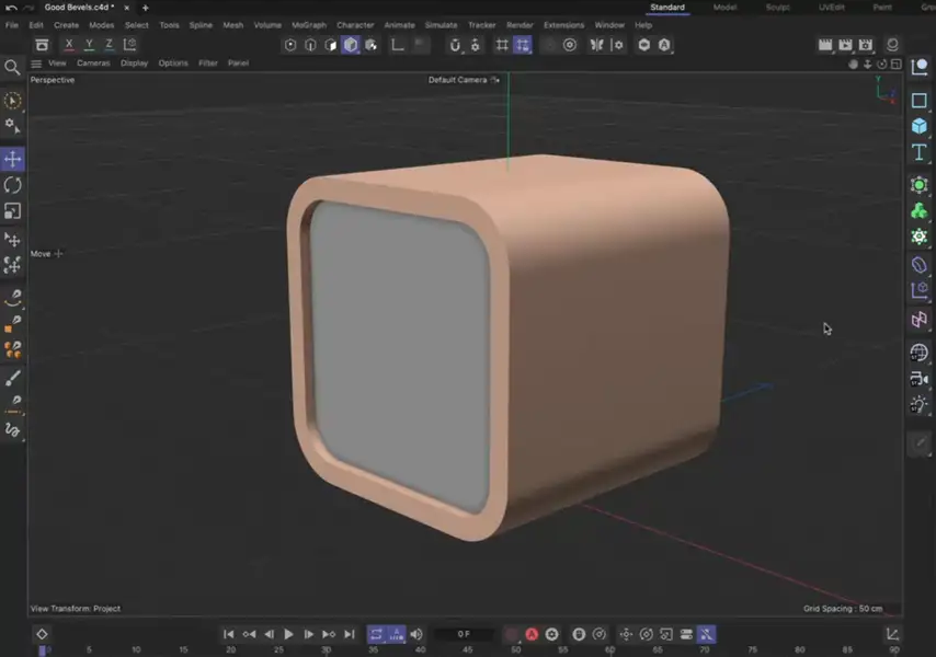 模漾网-Cinema 4D官方教程-如何在Cinema 4D中创建良好的倒角?