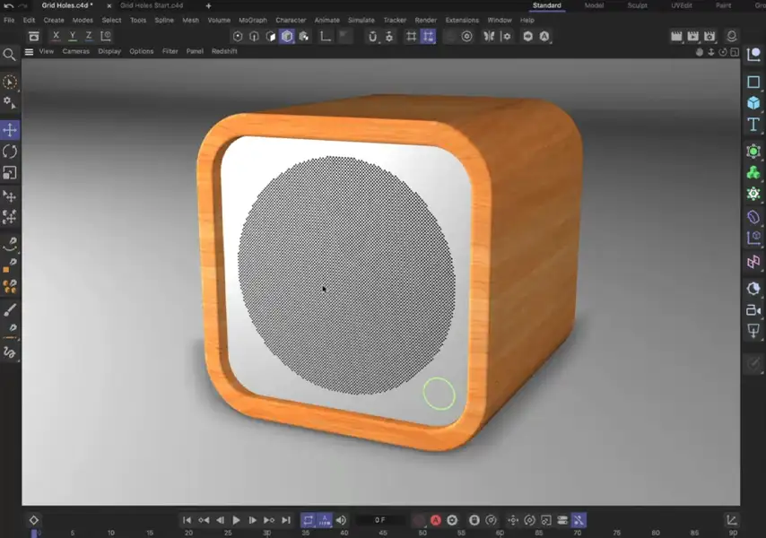 模漾网-Cinema 4D官方教程-如何在Cinema 4D中为孔网格建模?