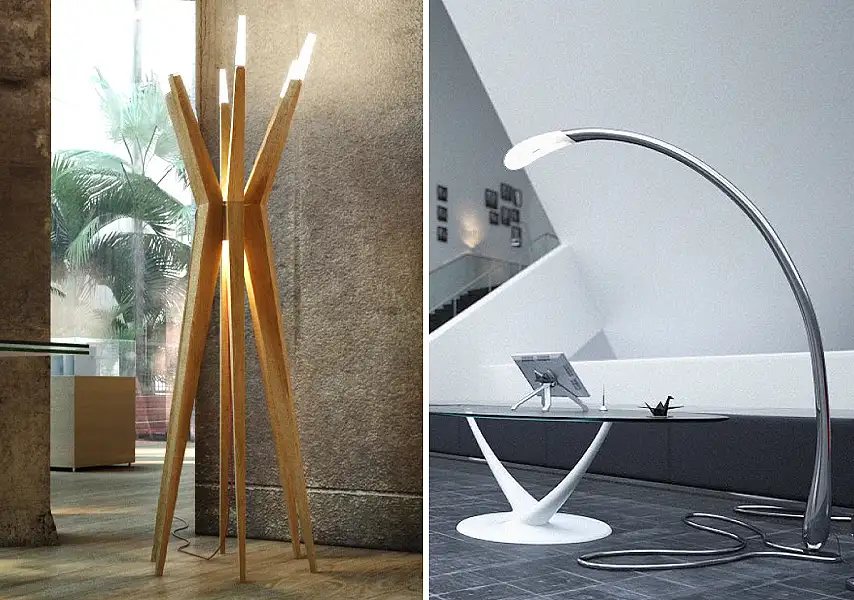 模漾网-104P-家居桌椅凳子玻璃桌木凳木桌灯具台灯落地感应灯-模型合集