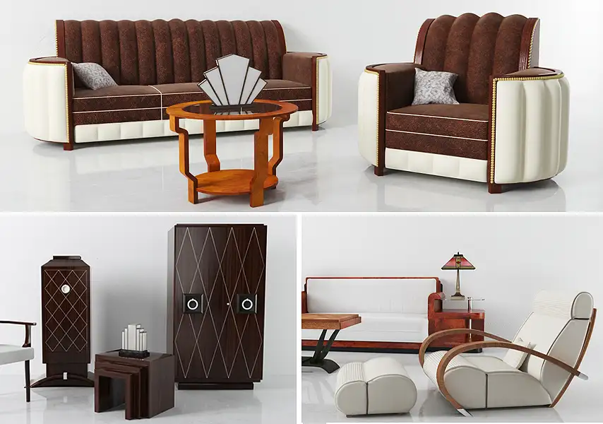 模漾网-66P-家居客厅厨房餐桌椅组合欧式实木家具台灯时钟摆件-模型合集