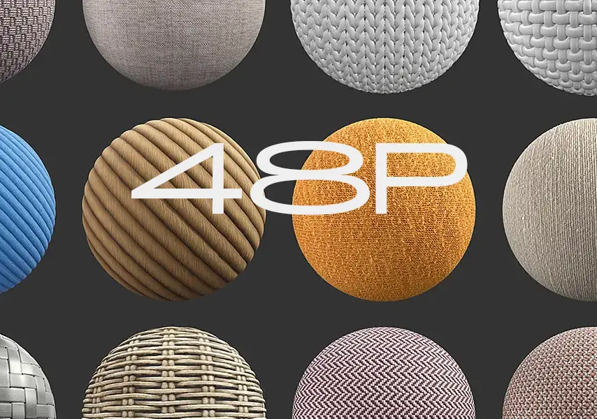 模漾网-48P-8k-羊毛毡毛线涤纶波斯坦软布料牛仔布材质布料编织纹理-Fabric