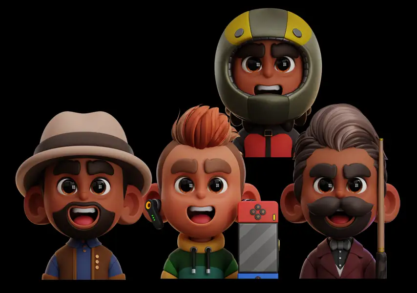 模漾网-4P-生活爱好角色卡通人物-模型合集-Hobbies People VOL.02