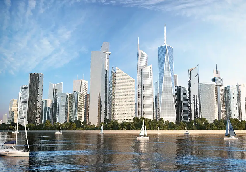 模漾网-52P-高楼大厦商业中心写字楼办公楼建筑外观白日夜景-模型合集