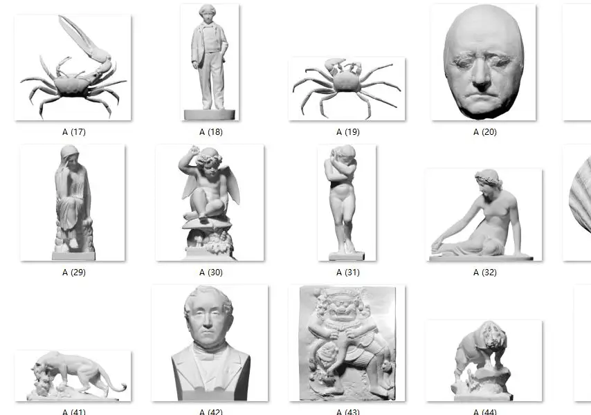 模漾网-50P-西方人物罗马雕塑动物石膏-模型合集