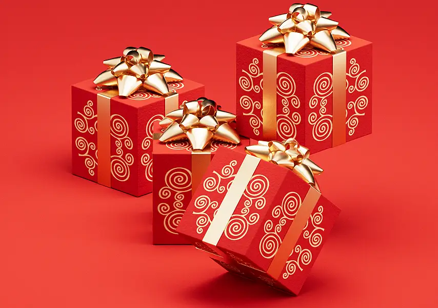 模漾网-1P-礼盒包装盒礼物包装模型-Gift_Box_V1