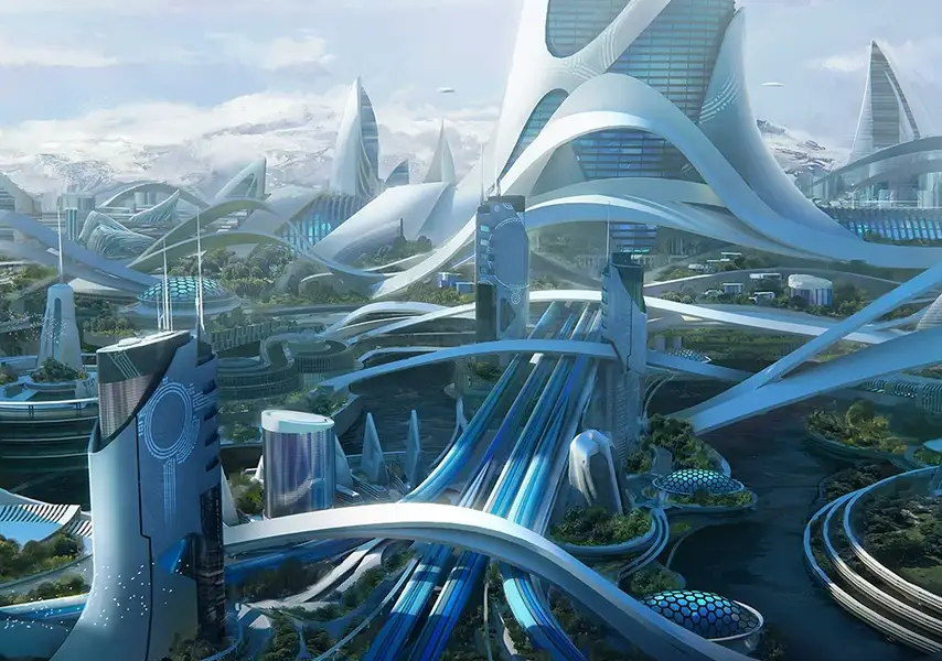 模漾网-建筑几何学-新未来主义城市-Utopia-模型合集