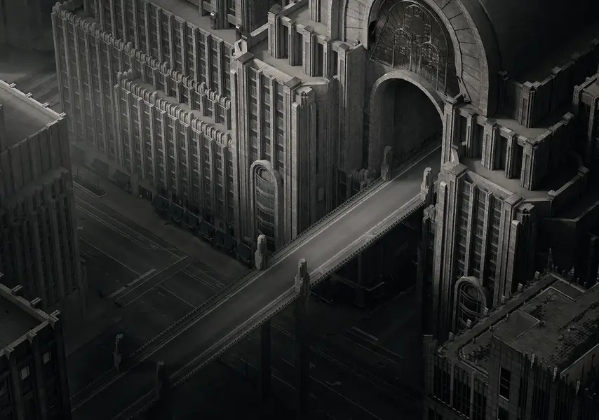 模漾网-博物馆剧院-政府大楼大都市天际线-艺术风格建筑-Art Deco-模型合集