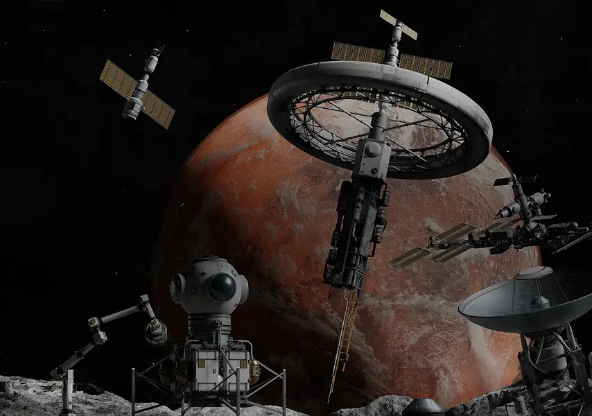 模漾网-3GB-480P-深空外星城市-科幻空间站基地-3D模型资产包-Starforge Nexus