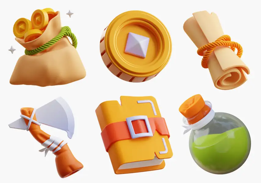 模漾网-20P-奇遇冒险探险-元素-3D Icon Pack