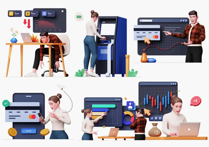 模漾网-10P-财务咨询-支付-财务报告-金融财务-图标包-3D Icon Pack