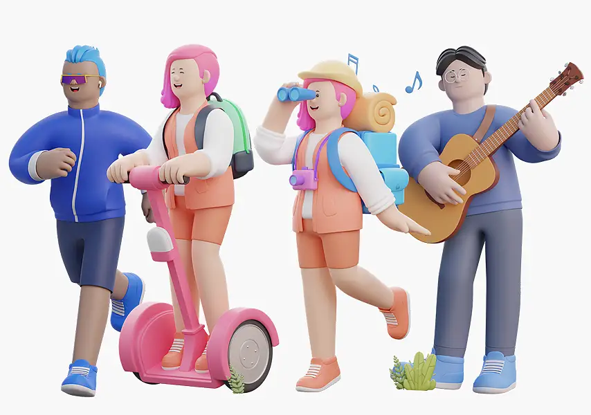 模漾网-25P-海上航行探险旅行角色人物-3D Icon Pack