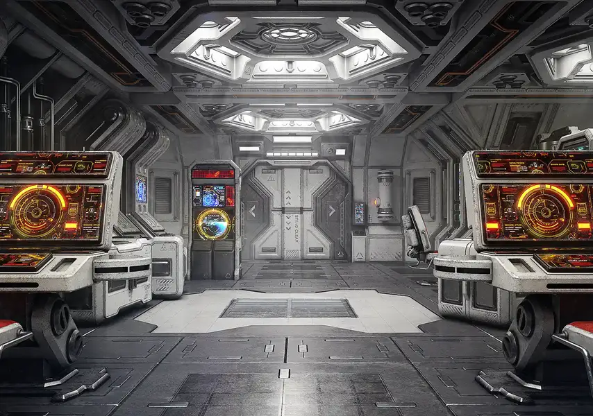 模漾网-1P-科幻空间站太空仓场景-模型-Space Station Scene