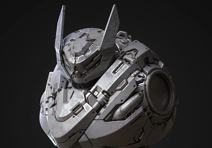 模漾网-1P-科幻钢铁机甲-Cinema 4D模型