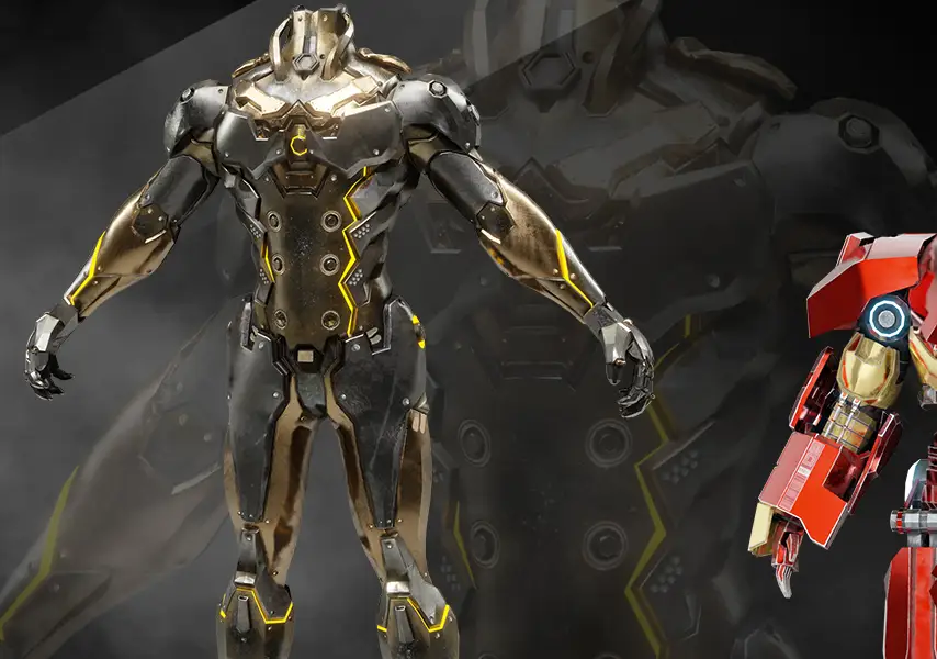 模漾网-10P-太空机甲重装机甲服饰-3D模型-Armor Models